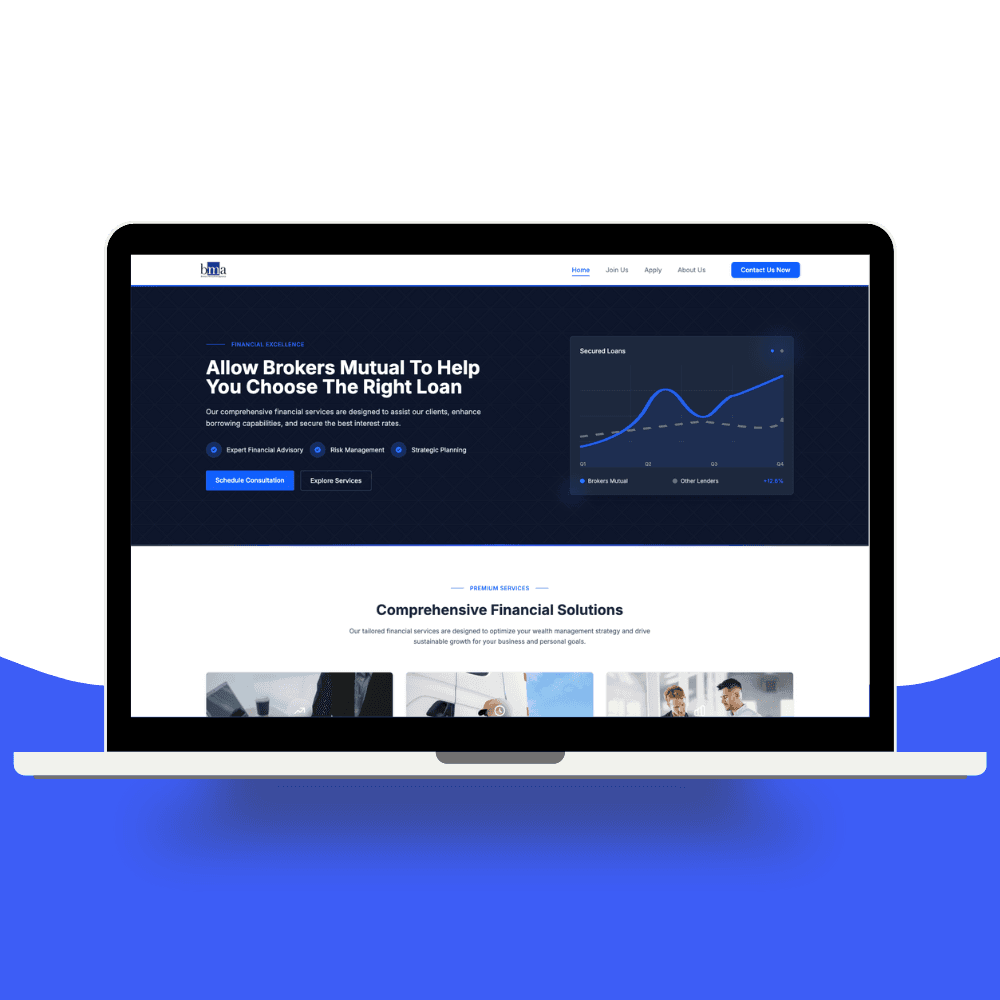 Local business owner managing website on laptop